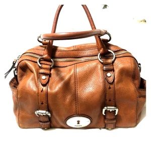 Leather Fossil Tote Bag